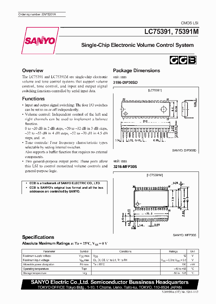 LC75391_27878.PDF Datasheet