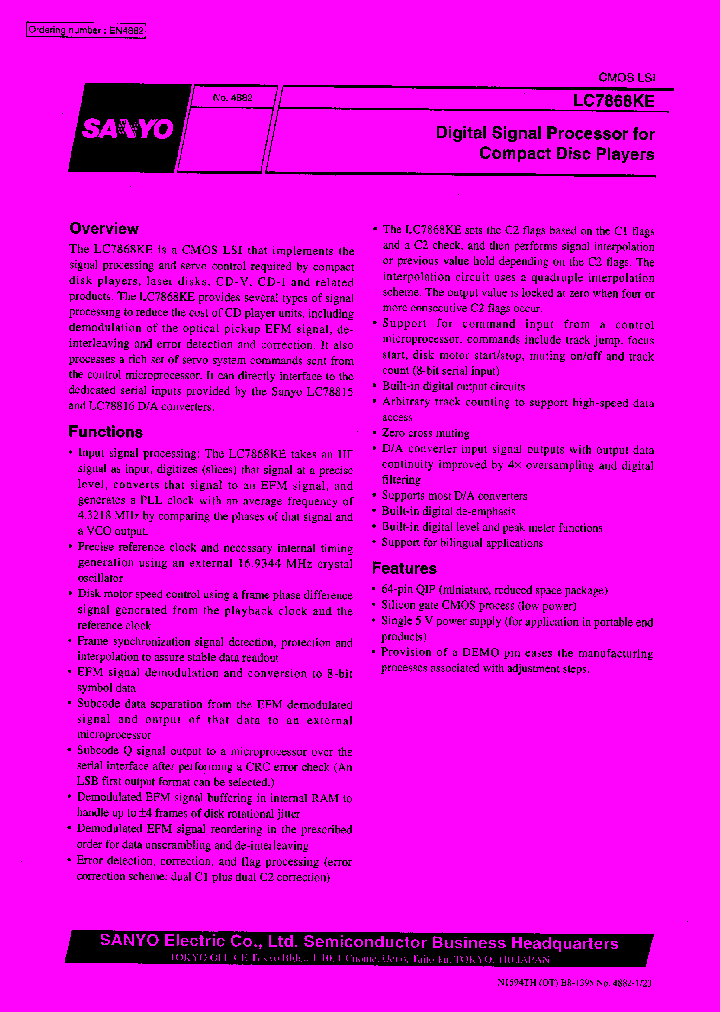 LC7868KE_117905.PDF Datasheet