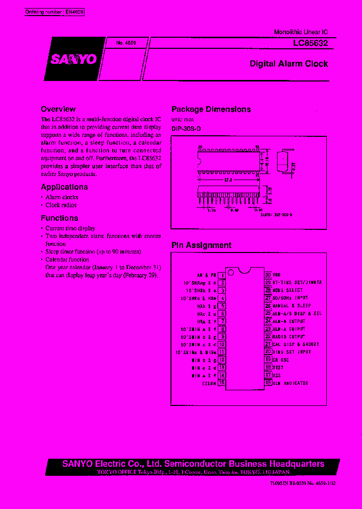 LC85632_112086.PDF Datasheet