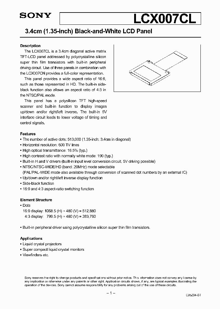 LCX007CL_49622.PDF Datasheet