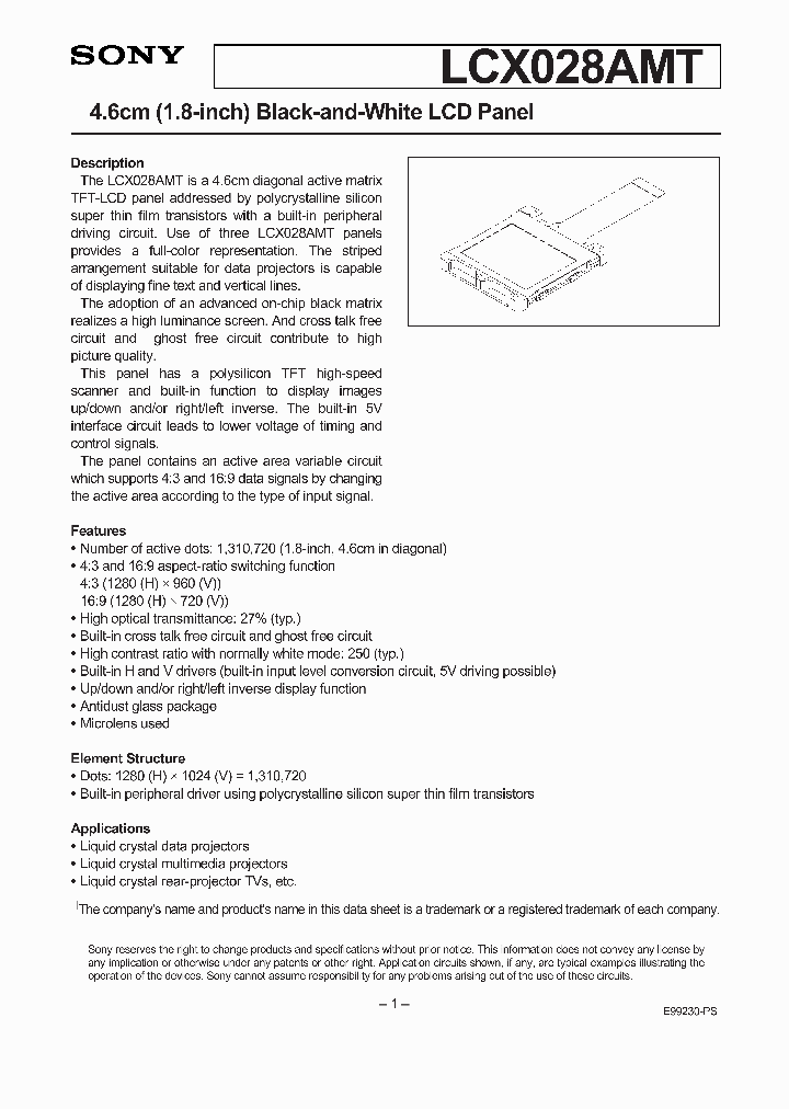 LCX028AMT_49814.PDF Datasheet