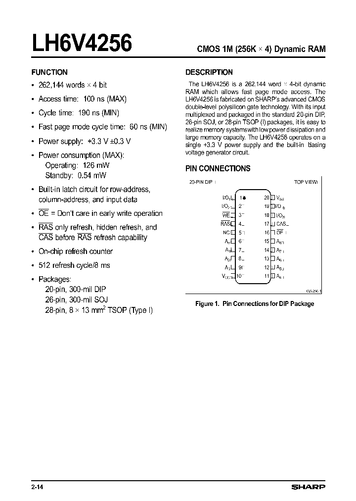 LH6V4256_151601.PDF Datasheet