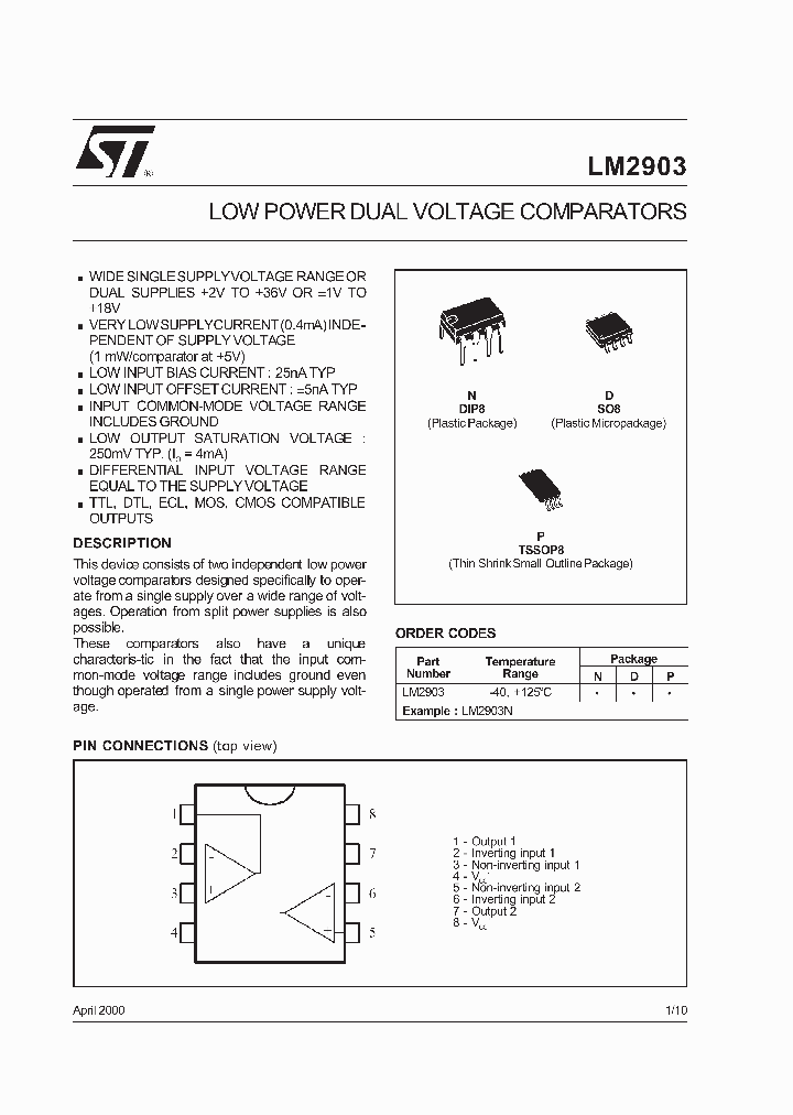 LM2903_79633.PDF Datasheet