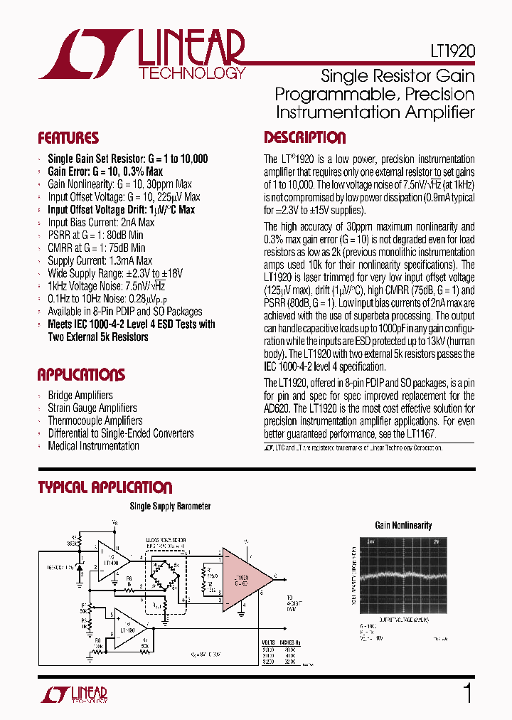 LT1920_174296.PDF Datasheet