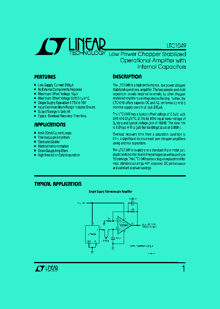 LTC1049_111191.PDF Datasheet