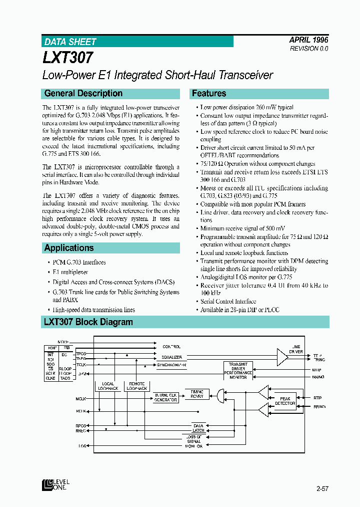 LXT307_76400.PDF Datasheet