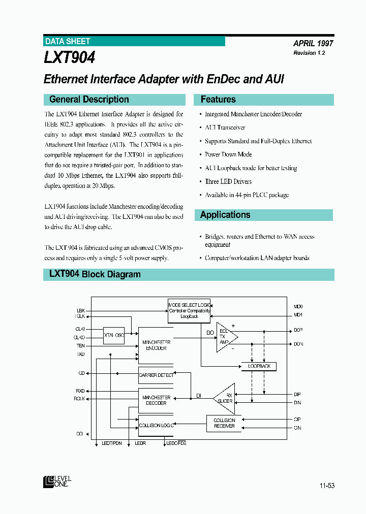 LXT904_175706.PDF Datasheet