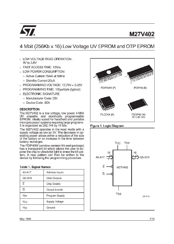 M27V402_58037.PDF Datasheet