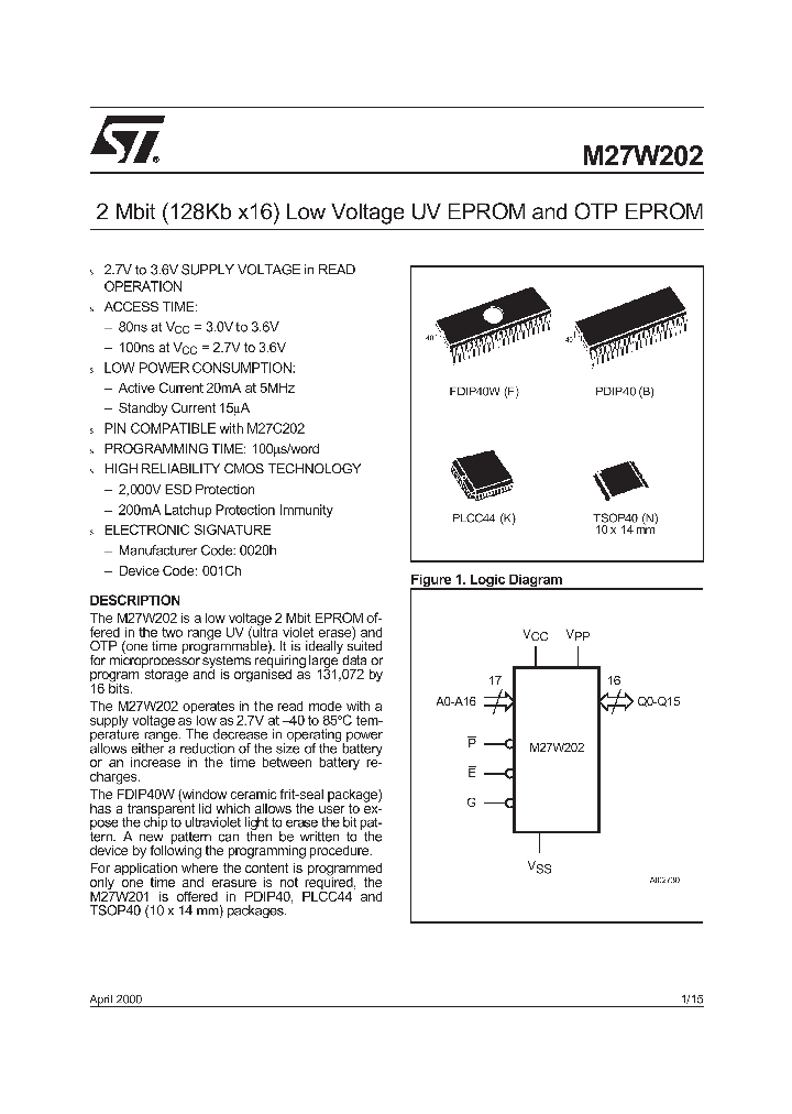 M27W202_53139.PDF Datasheet