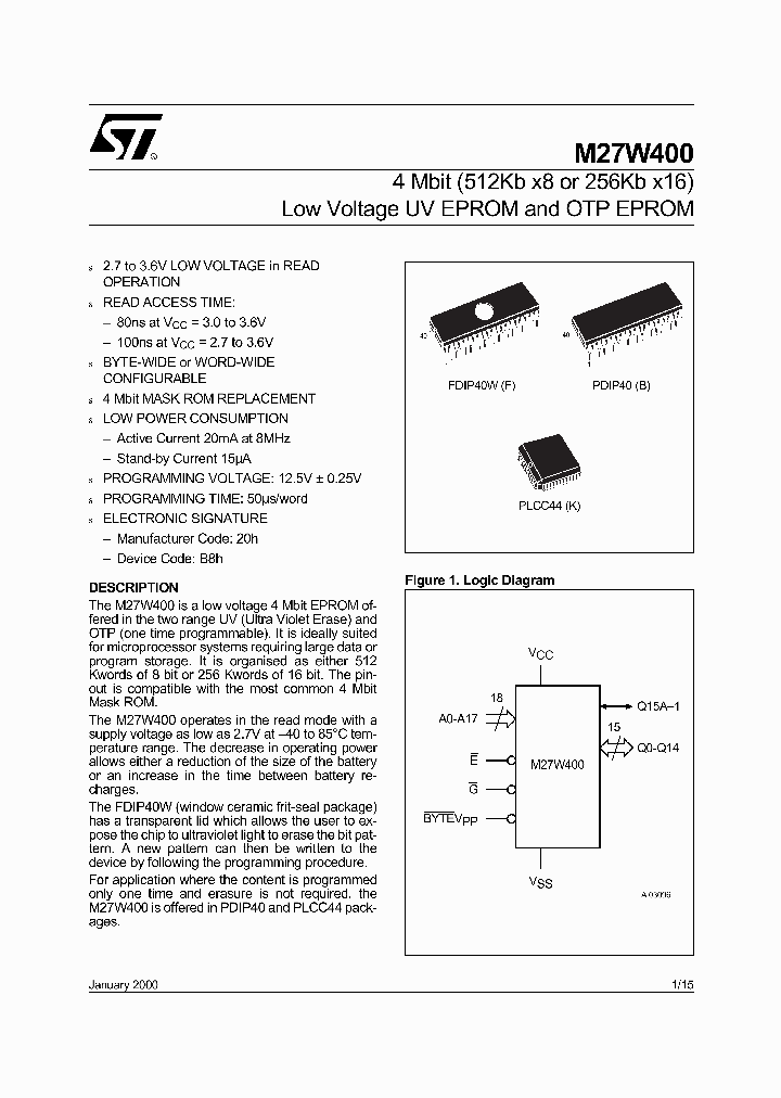 M27W400_53513.PDF Datasheet