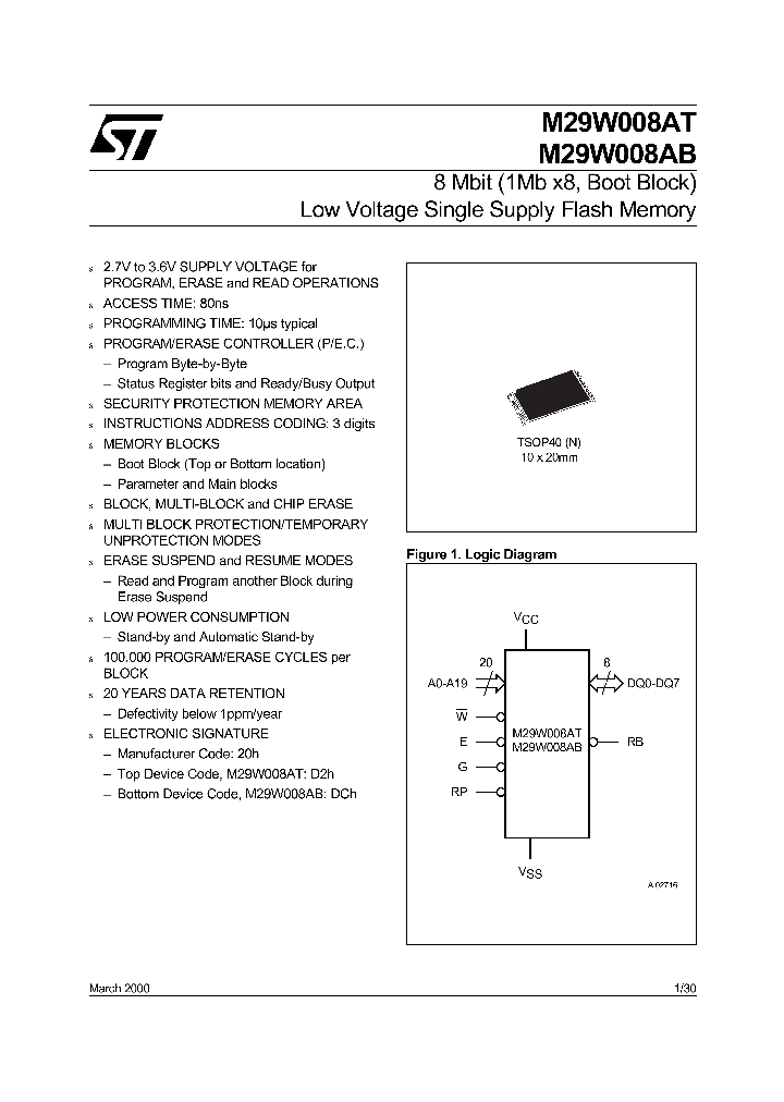 M29W008AB_89615.PDF Datasheet