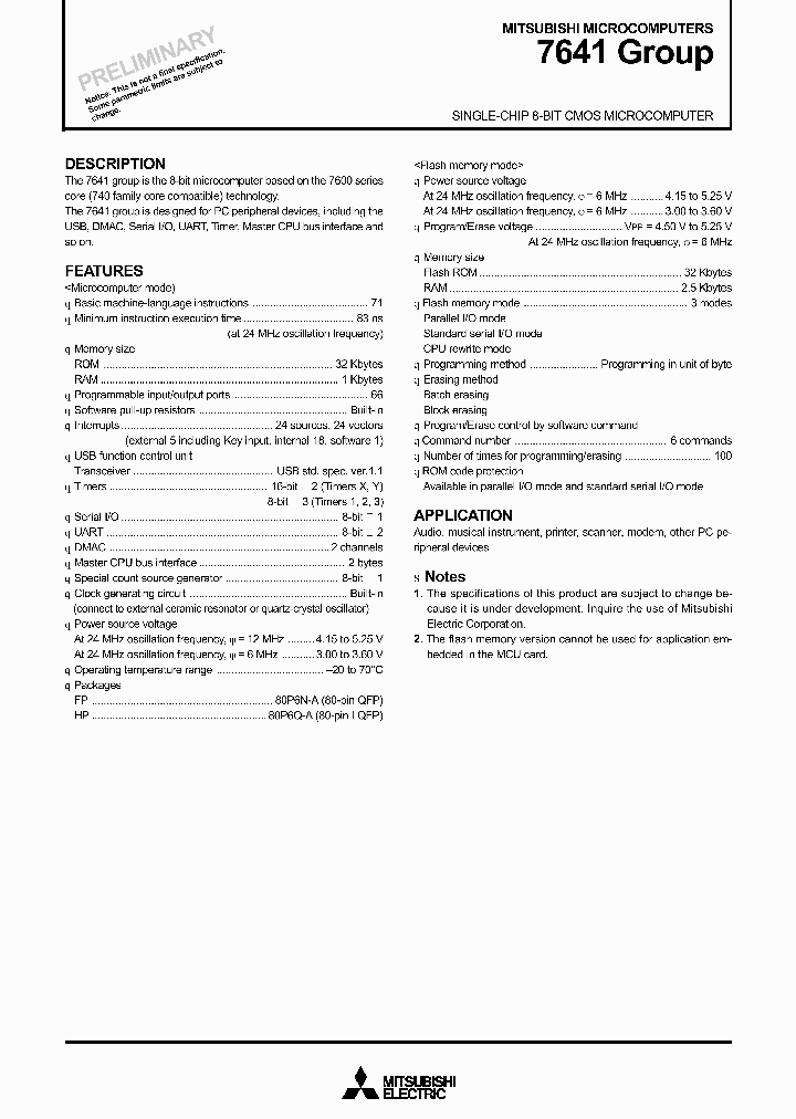 M37641F8FP_180197.PDF Datasheet