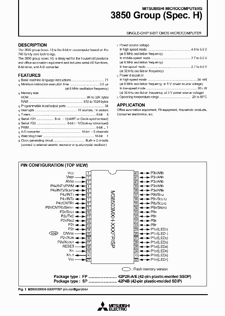 M38503E4SS_128747.PDF Datasheet