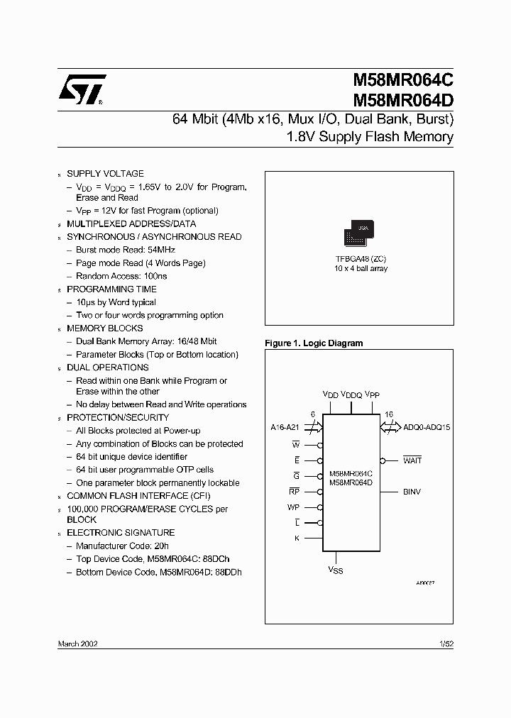 M58MR064C_155327.PDF Datasheet