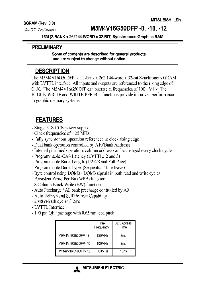 M5M4V16G50DFP-10_29320.PDF Datasheet