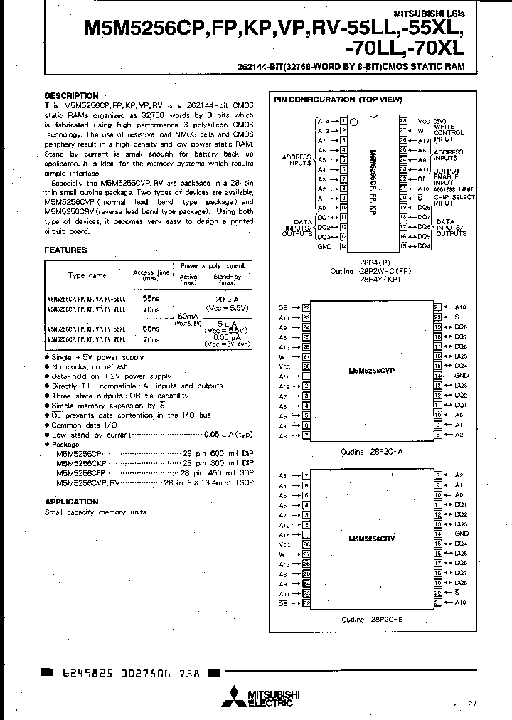M5M5256CP-55LL_87439.PDF Datasheet
