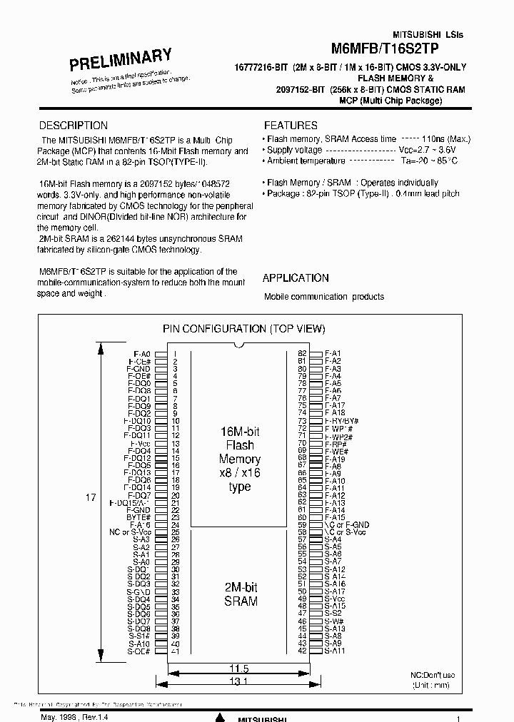 M6MFT16S2TP_190064.PDF Datasheet
