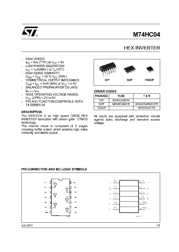 M74HC04_18439.PDF Datasheet