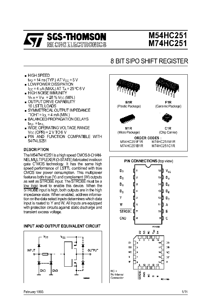 M74HC251_95609.PDF Datasheet