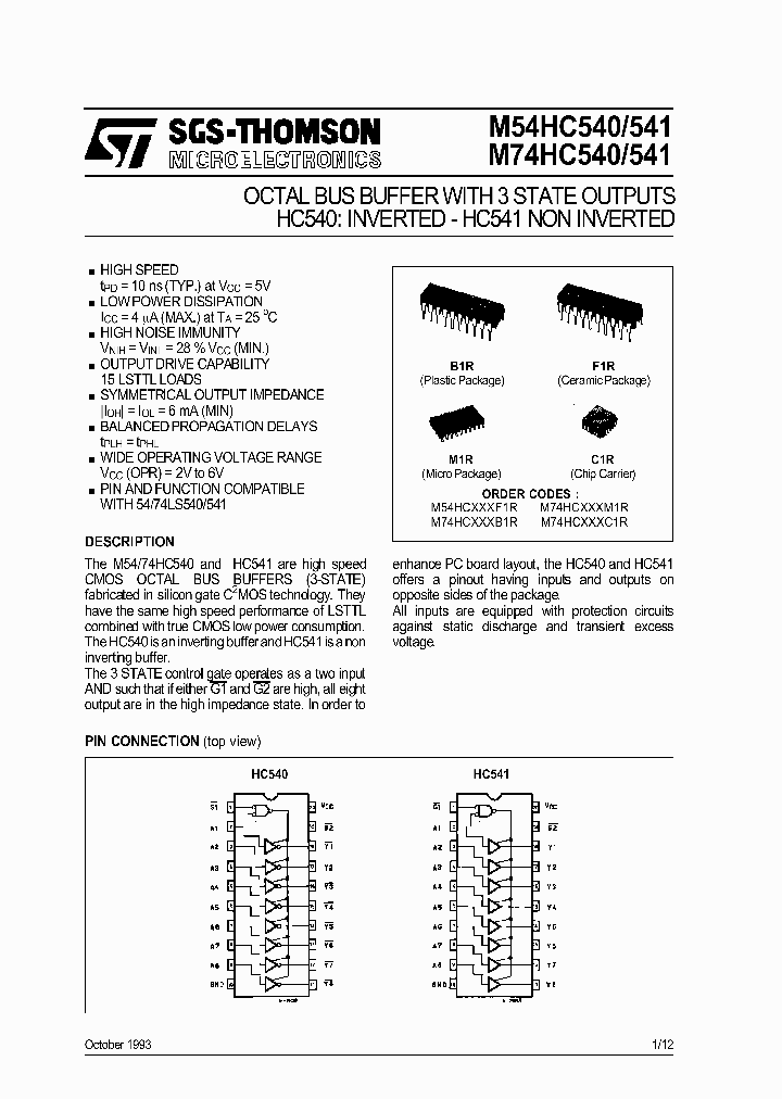 M74HC540_18814.PDF Datasheet