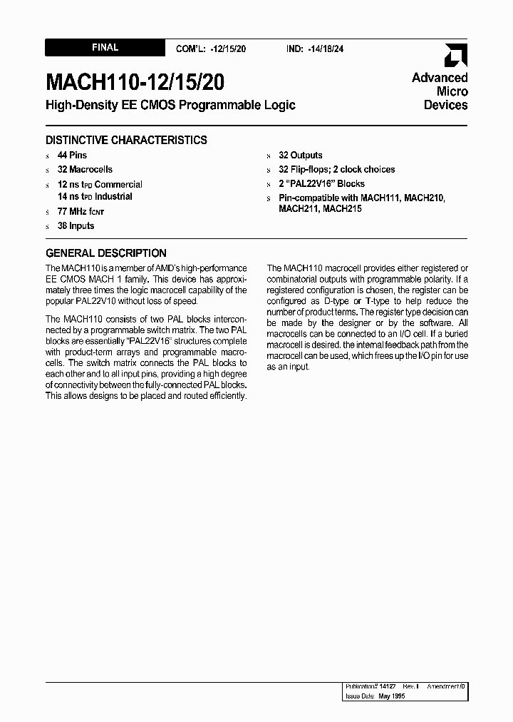 MACH110-12_85192.PDF Datasheet