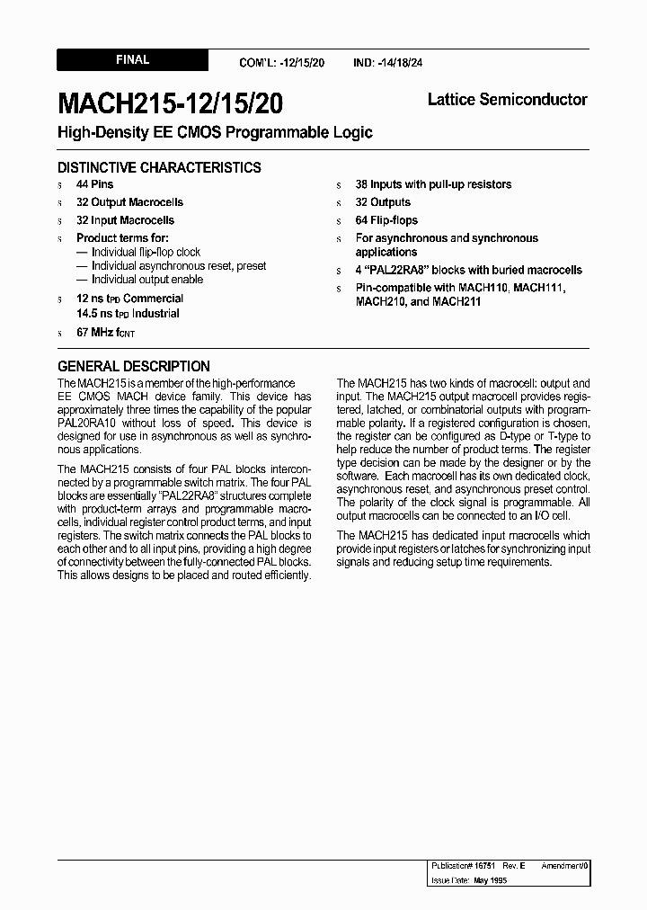 MACH215-12_99961.PDF Datasheet