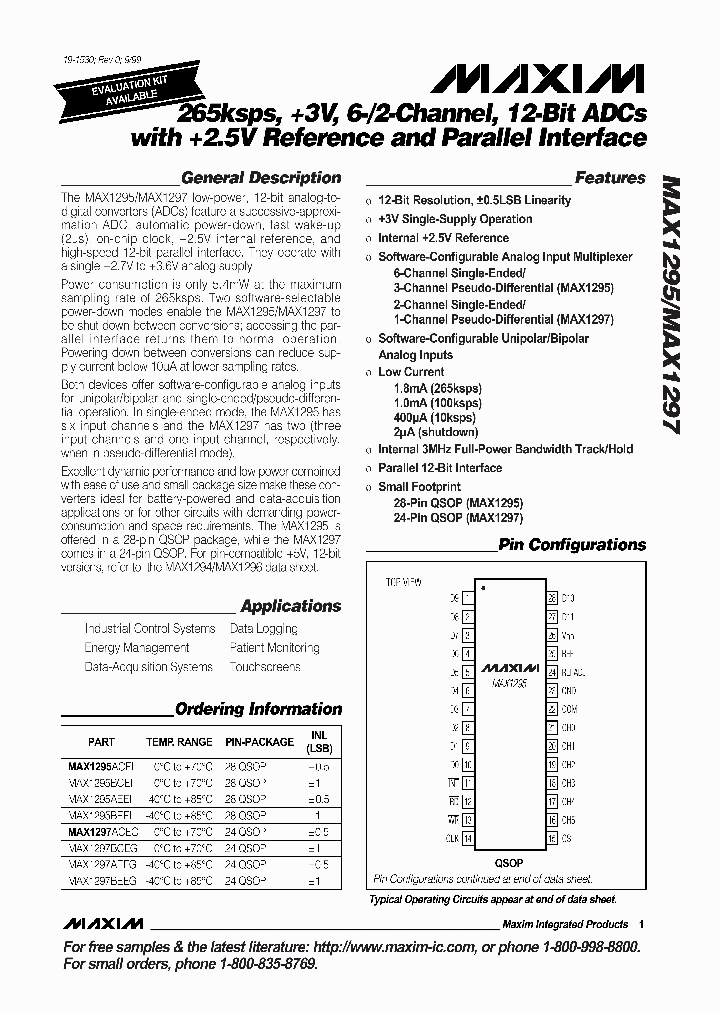 MAX1295_81280.PDF Datasheet