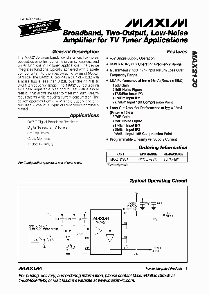 MAX2130_28580.PDF Datasheet