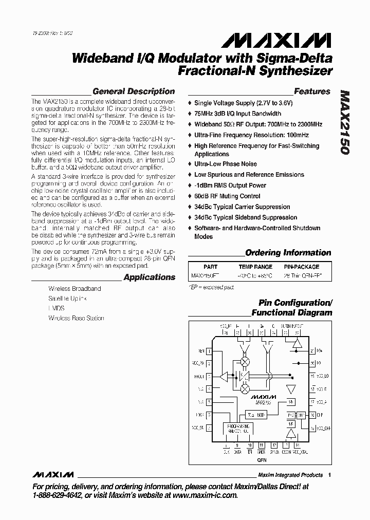 MAX2150_50848.PDF Datasheet