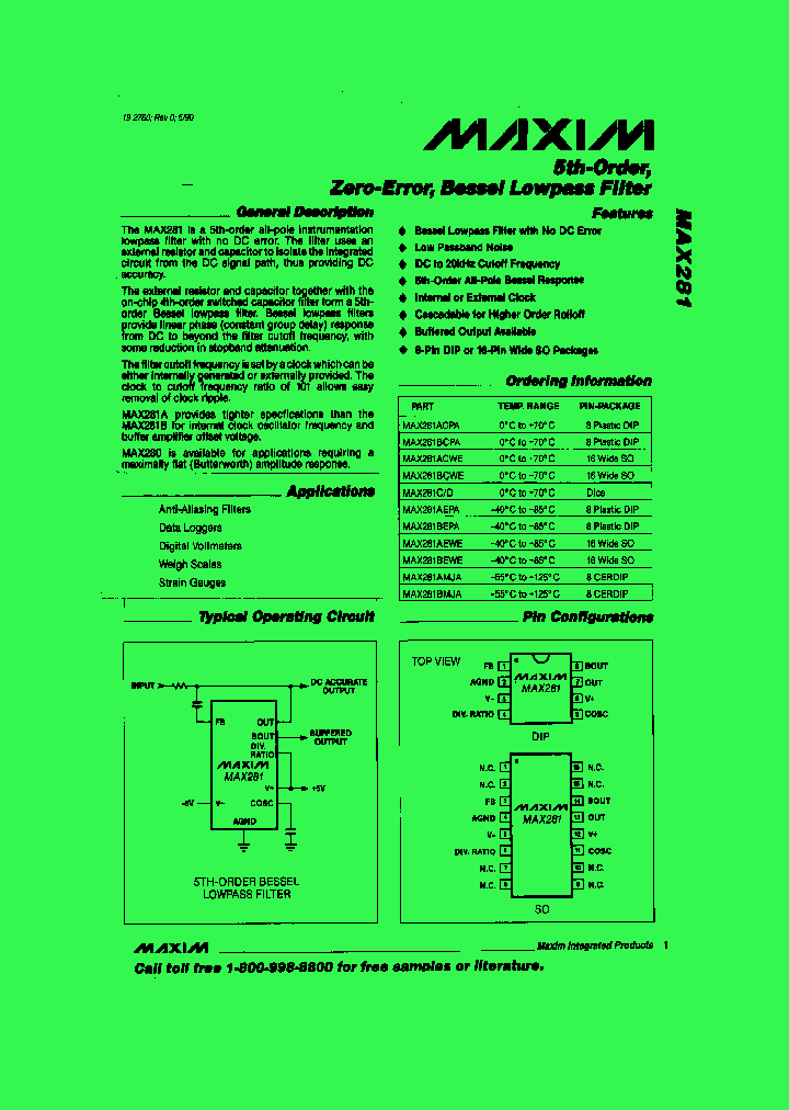 MAX281_46584.PDF Datasheet