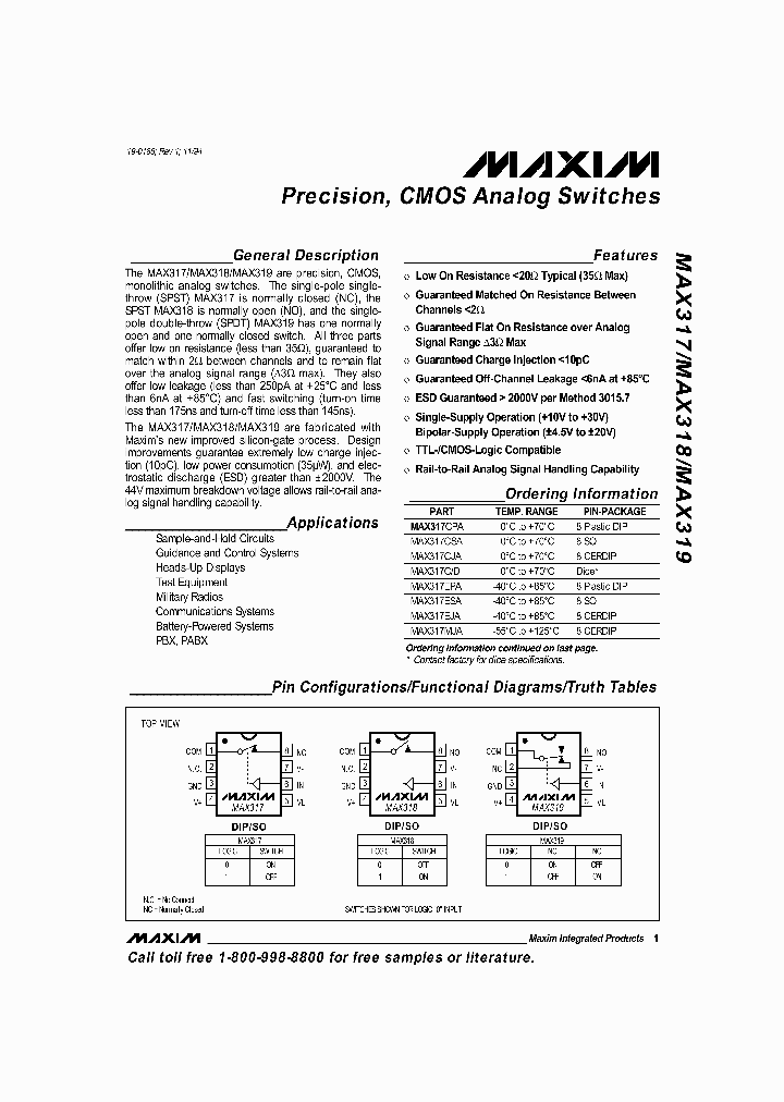 MAX319_47055.PDF Datasheet