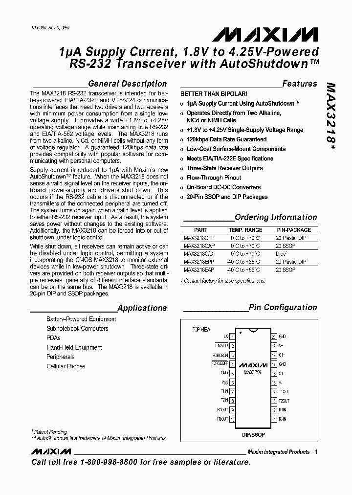 MAX3218_47073.PDF Datasheet