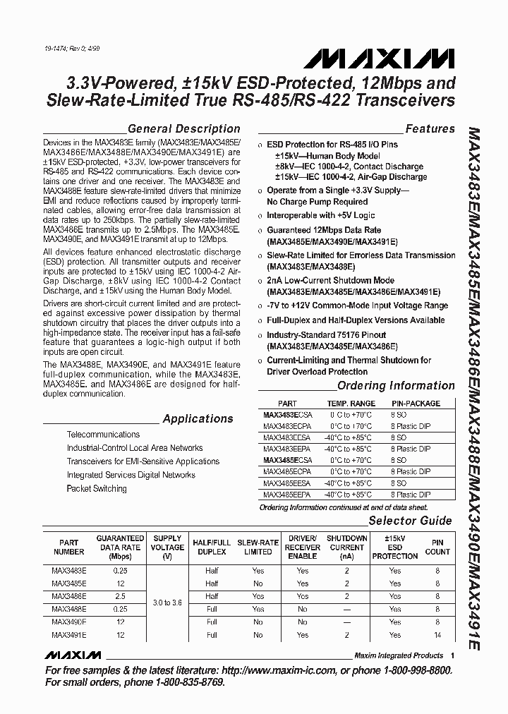 MAX3483E_112274.PDF Datasheet