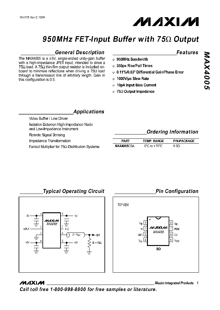 MAX4005_47200.PDF Datasheet
