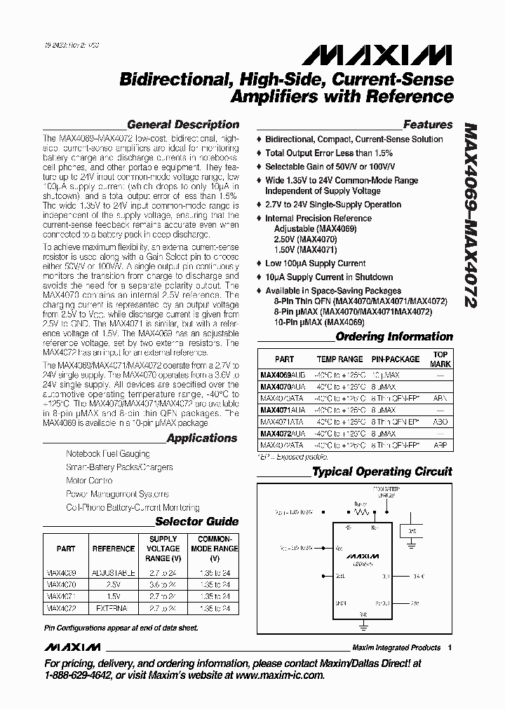 MAX4069_47281.PDF Datasheet