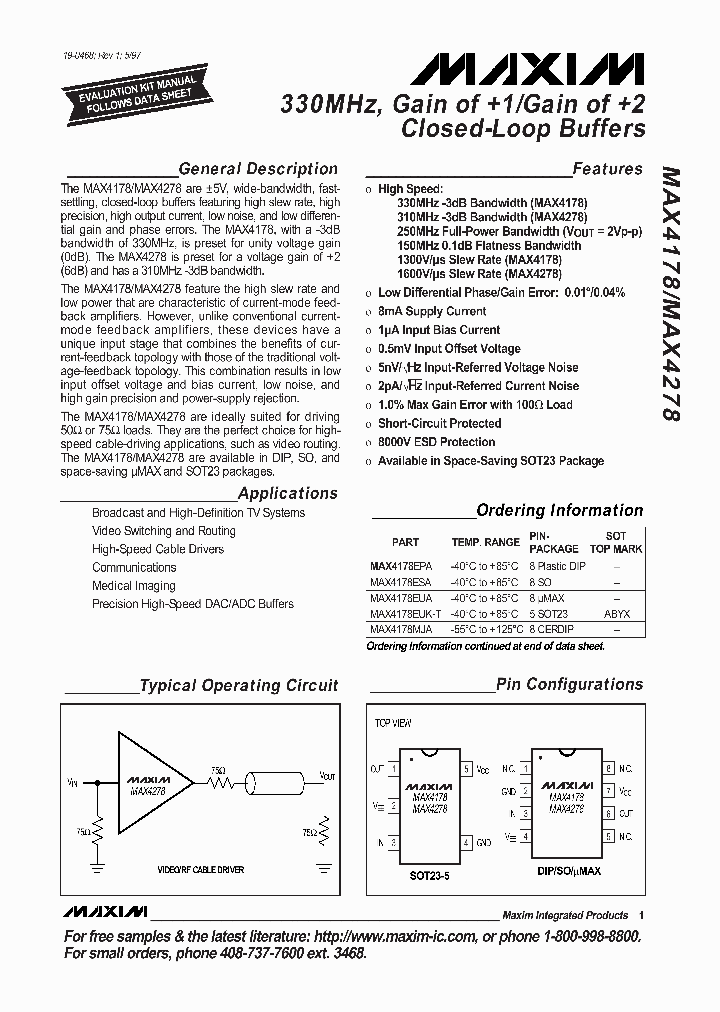 MAX4178-MAX4278_15289.PDF Datasheet