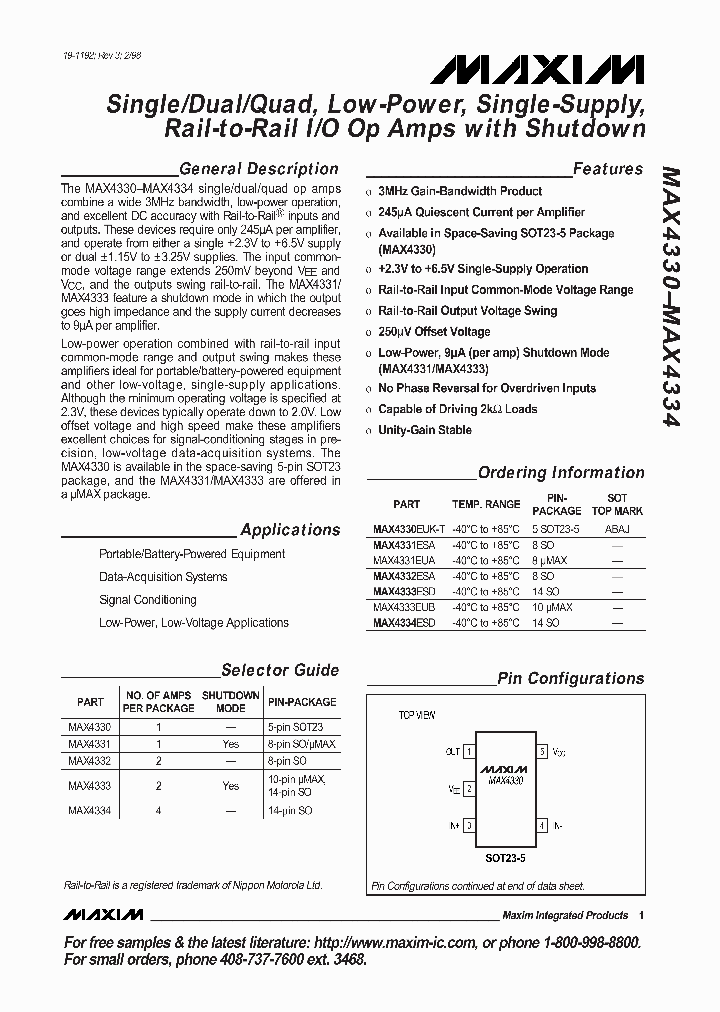 MAX4330_47452.PDF Datasheet