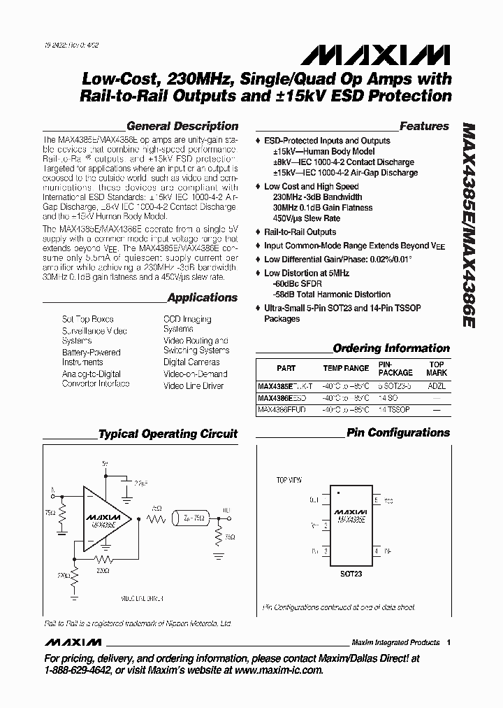 MAX4385E_92922.PDF Datasheet