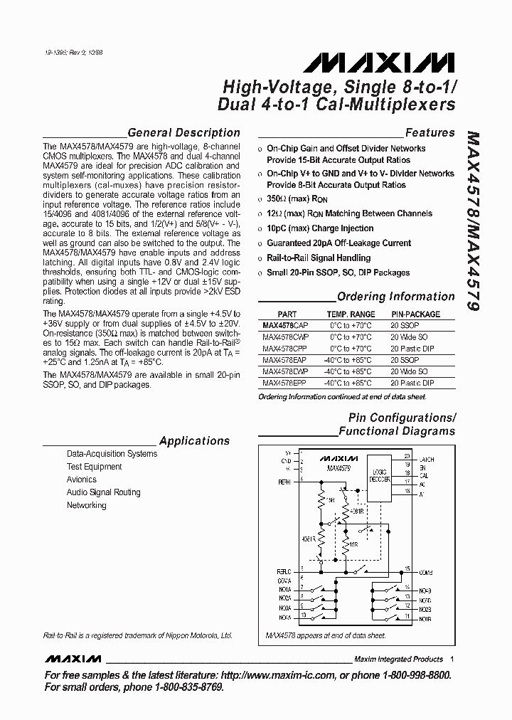 MAX4578_29995.PDF Datasheet