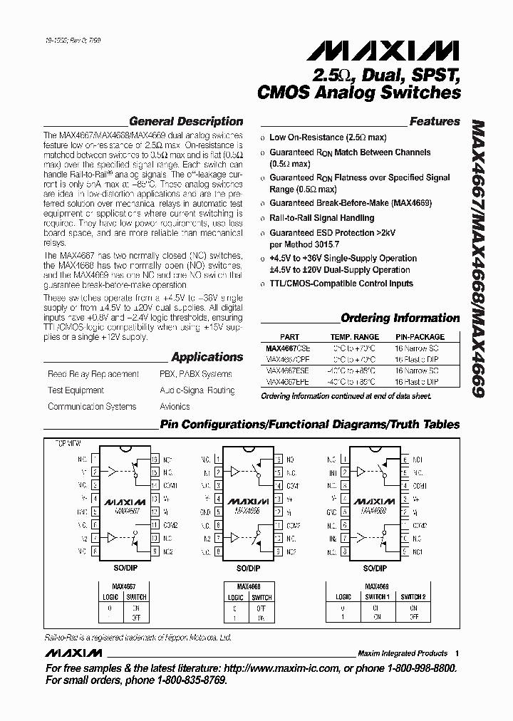 MAX4667_116256.PDF Datasheet