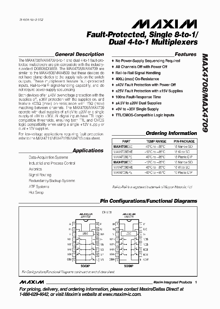 MAX4708_129044.PDF Datasheet