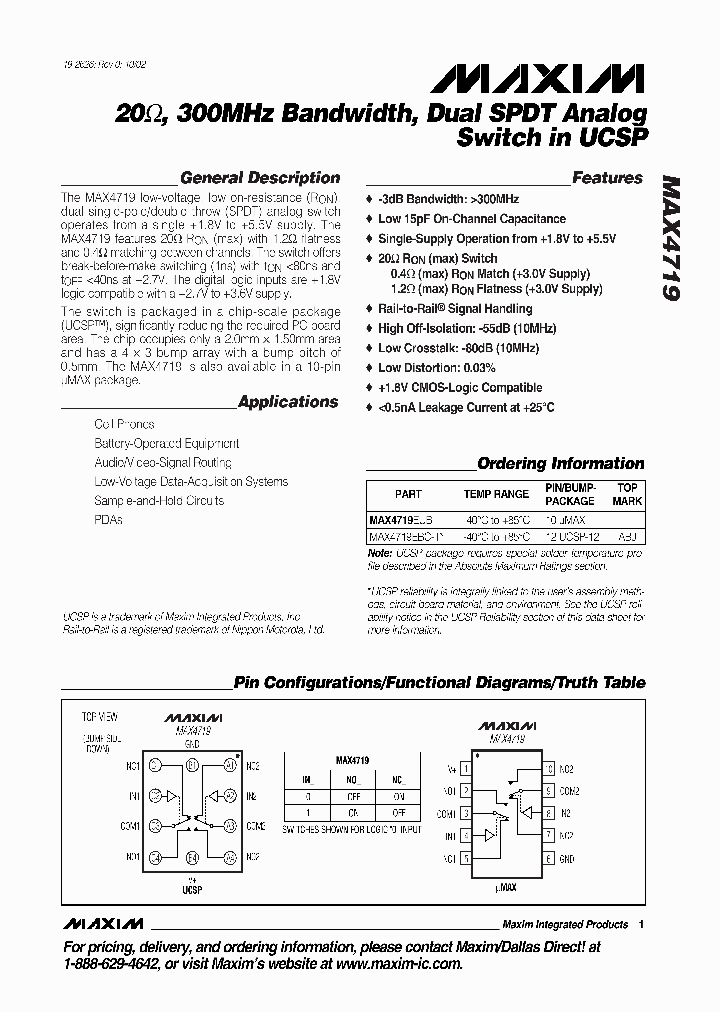 MAX4719_130533.PDF Datasheet