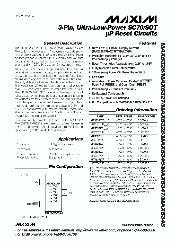 MAX6326_37692.PDF Datasheet