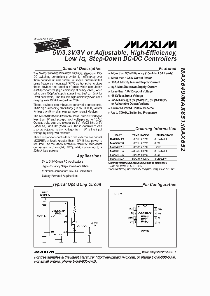 MAX649_82311.PDF Datasheet