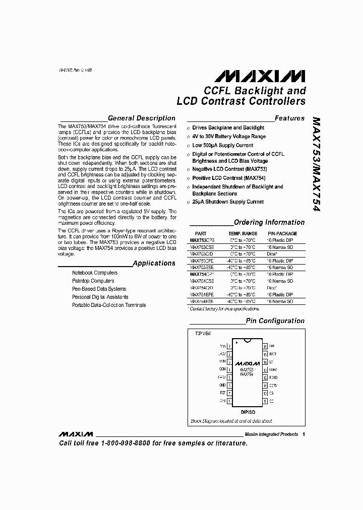 MAX753_97207.PDF Datasheet