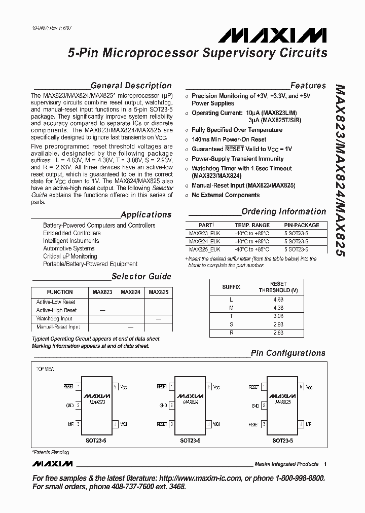 MAX823_30244.PDF Datasheet