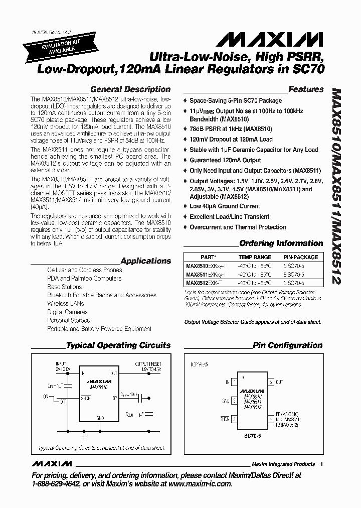 MAX8510_109770.PDF Datasheet