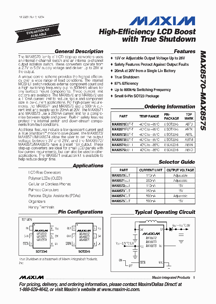 MAX8570_108836.PDF Datasheet