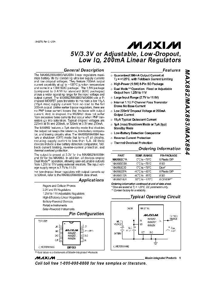 MAX882_83409.PDF Datasheet