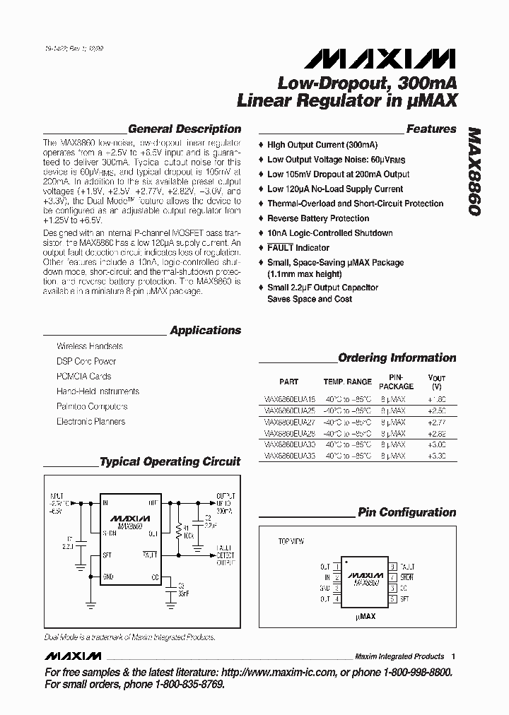 MAX8860_30298.PDF Datasheet